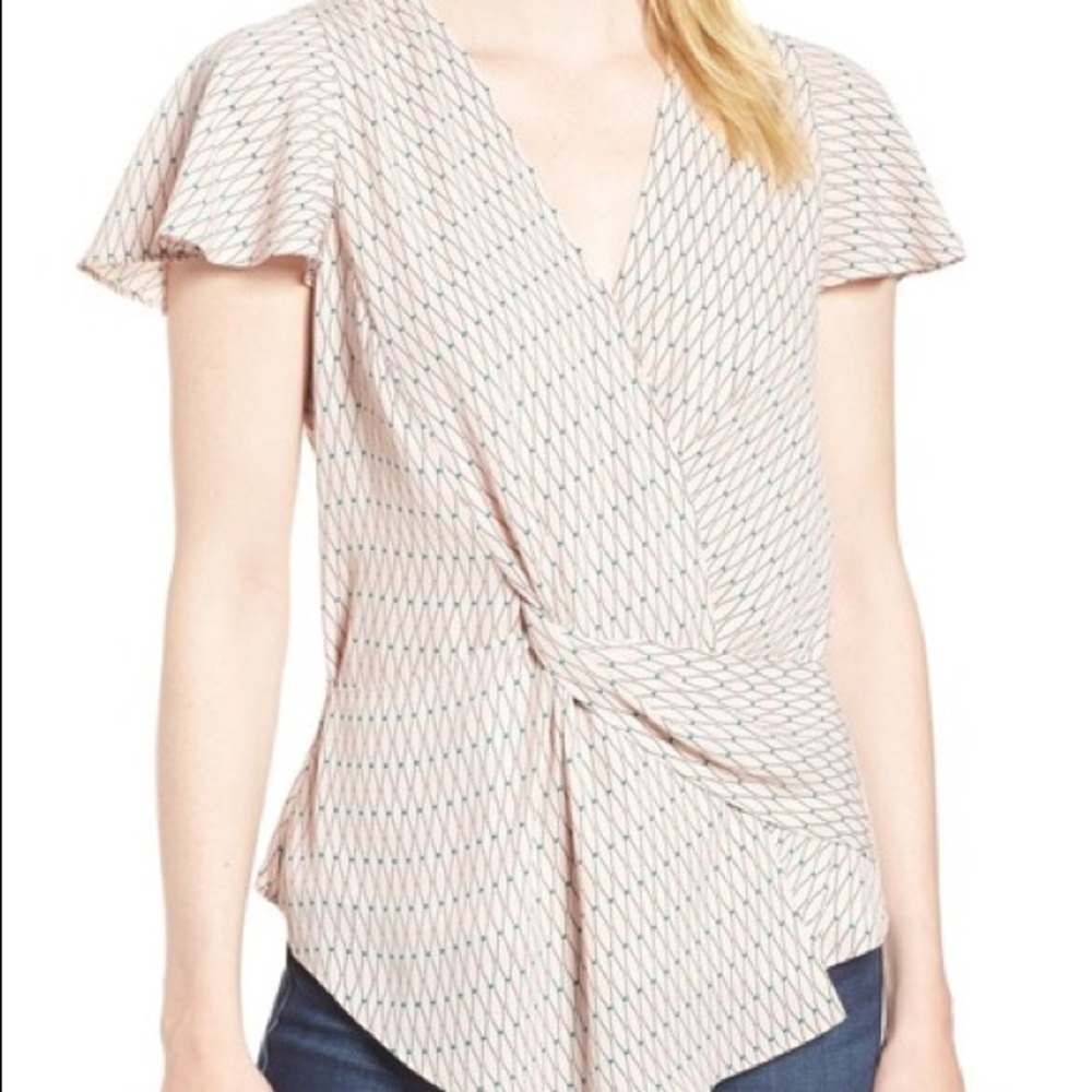 Trouve Knot Front Blouse